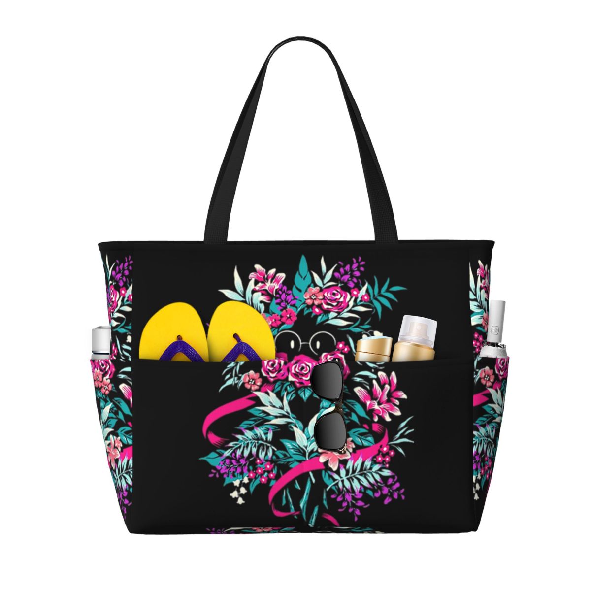 Yoga Fitness Merch - Borsa tote da spiaggia floreale Deltarune