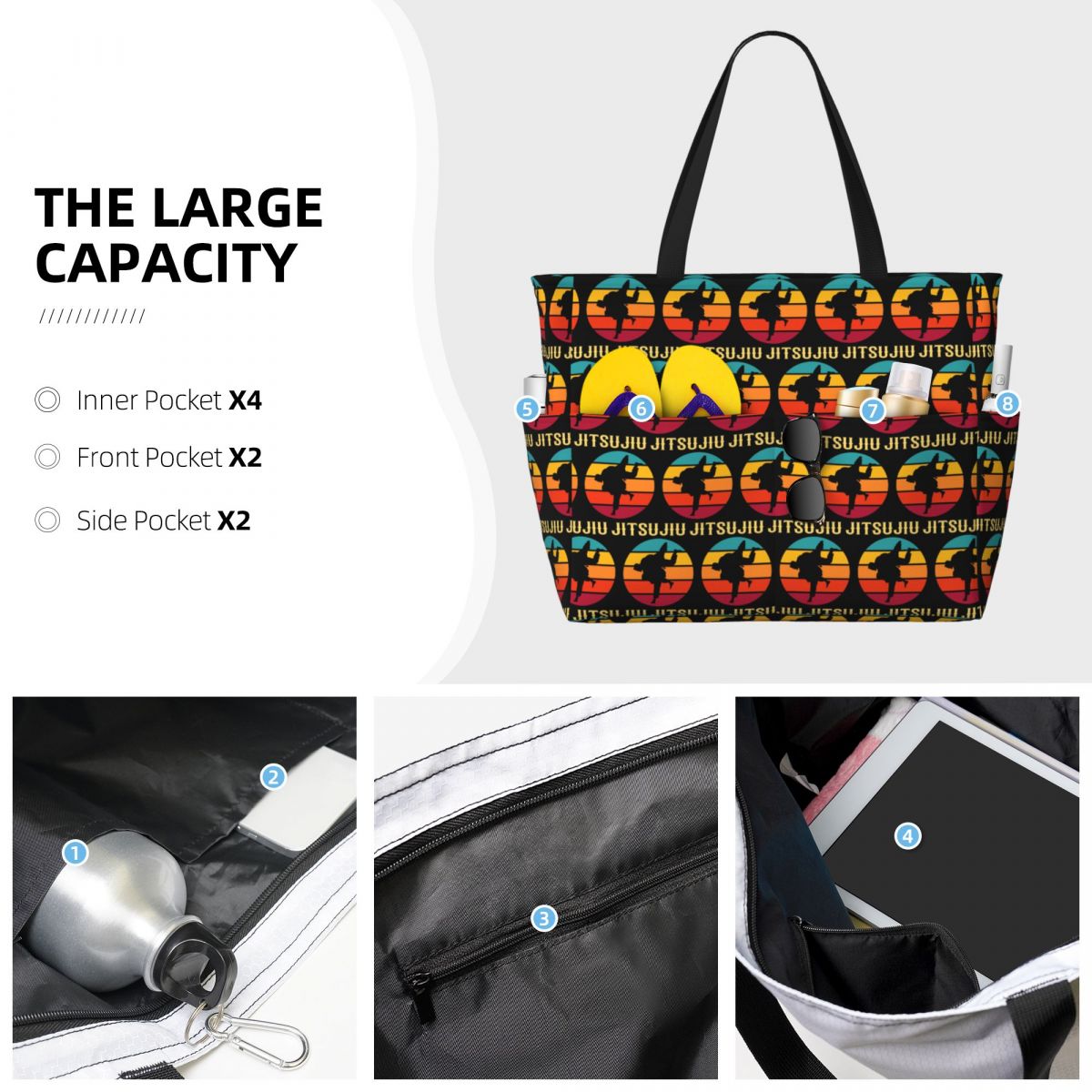 Borsa da spiaggia con design B - Yoga Fitness Jiu Jitsu recensione e prezzo