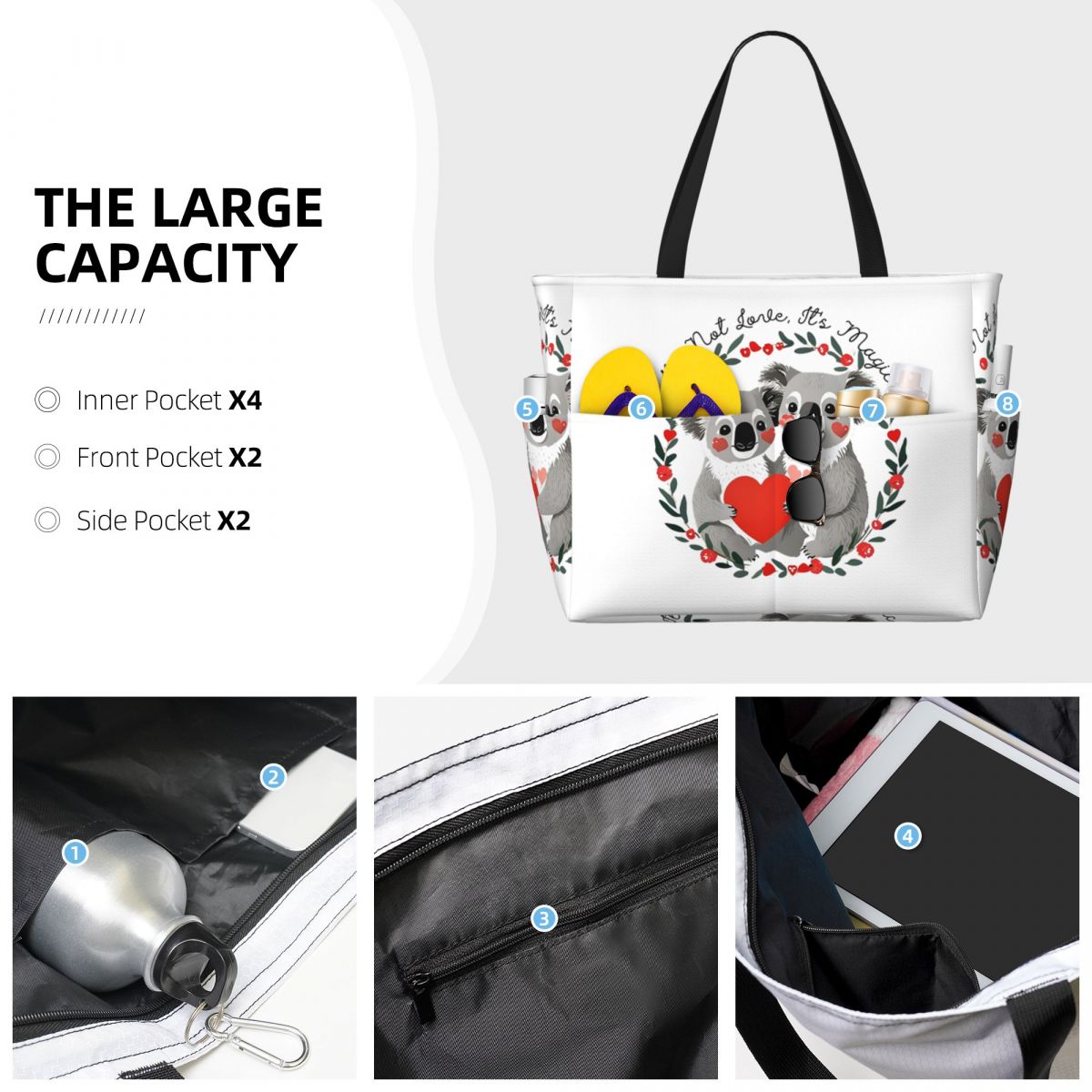 Borsa da Spiaggia Koala 'Love  - Yoga Fitness Merch recensione e prezzo