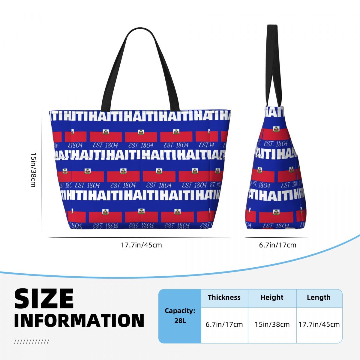 Haiti EST. Borsa da Spiaggia c - Yoga Fitness Merch recensione e prezzo