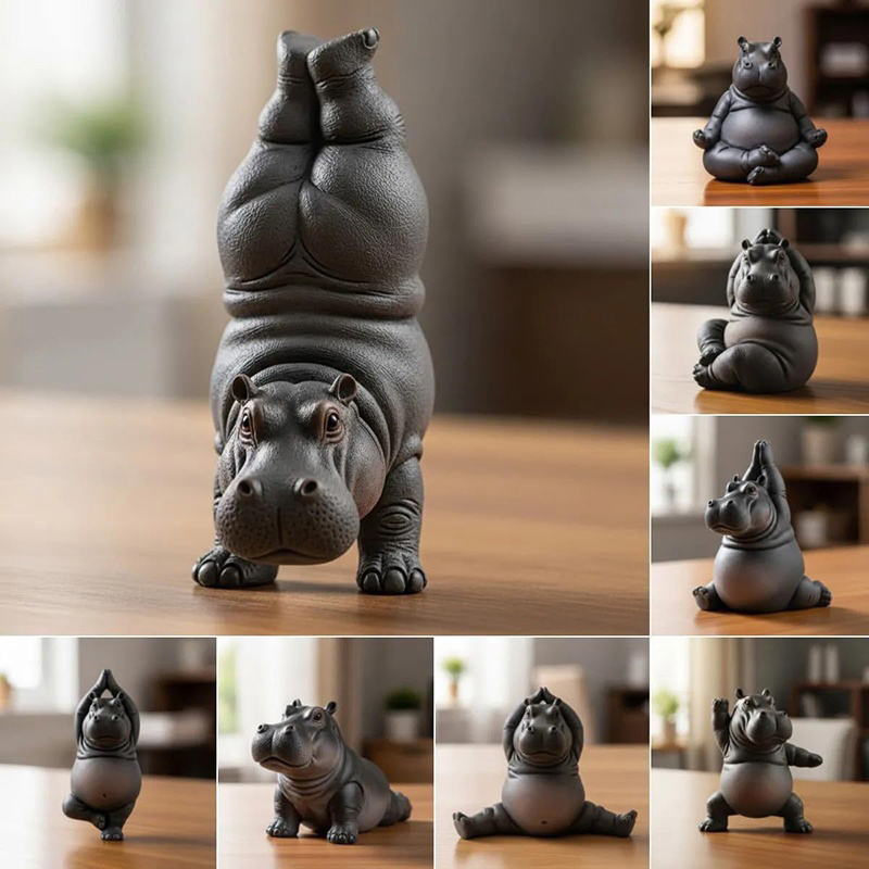 Statua di ippopotamo del maest - Yoga Fitness Model recensione e prezzo