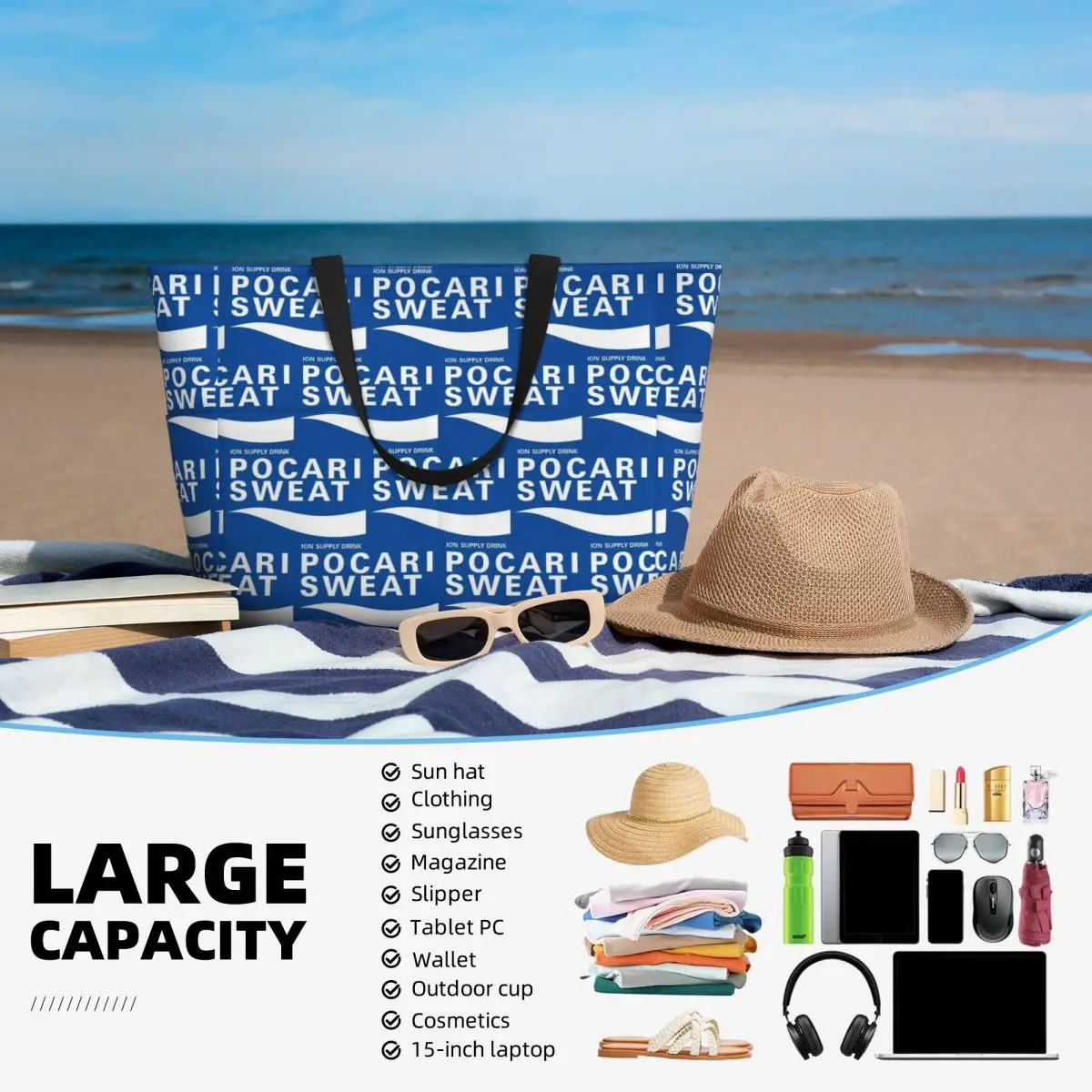 Borsa tote da spiaggia Pocari  - Yoga Fitness Merch recensione e prezzo