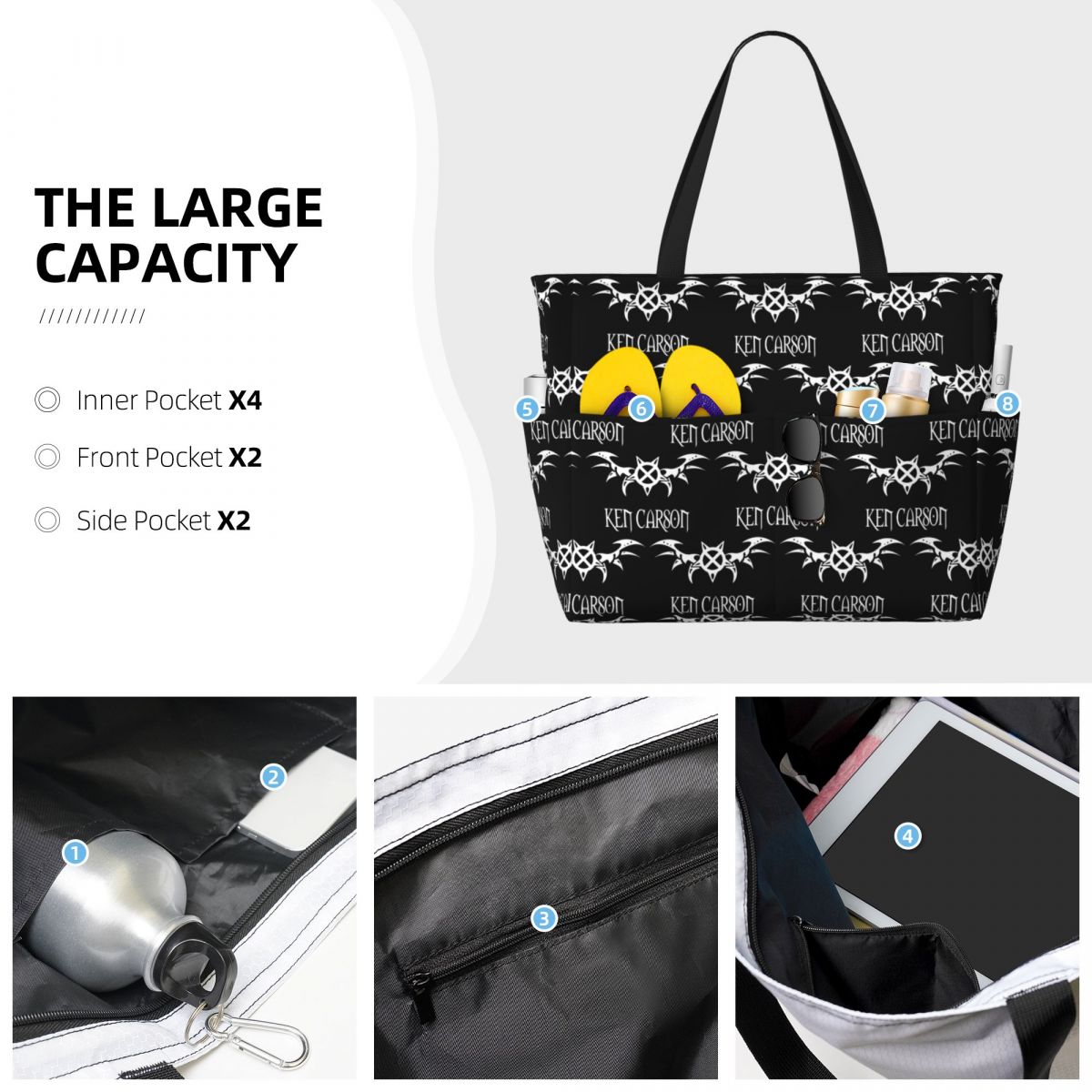 Borsa tote grande da donna per - Yoga Fitness Merch recensione e prezzo