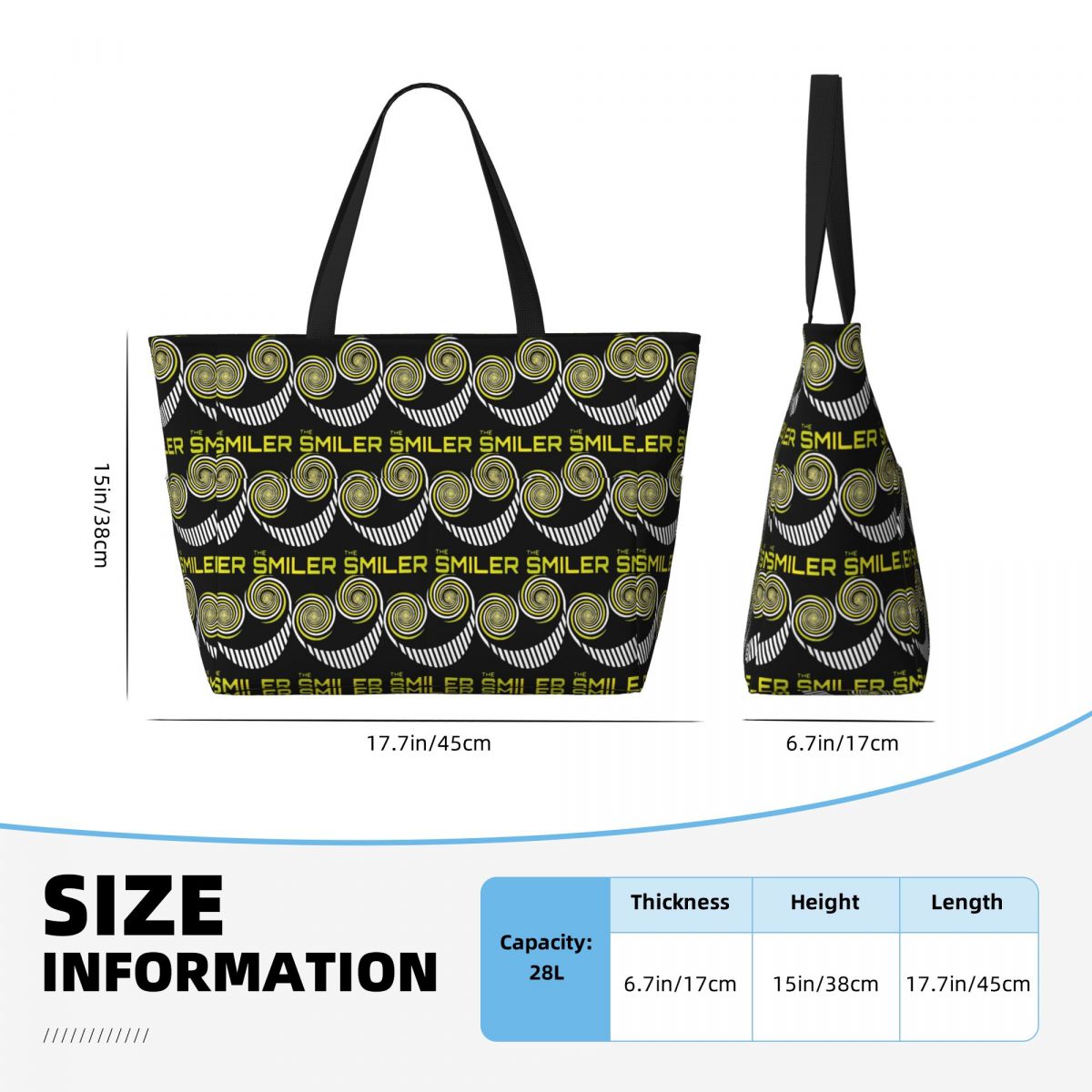 Borsa tote sportiva The Smiler - Yoga Fitness Merch recensione e prezzo