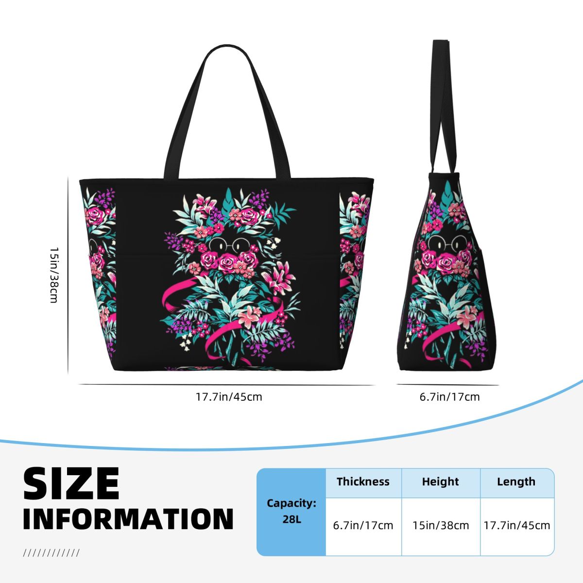 Borsa tote da spiaggia floreal - Yoga Fitness Merch recensione e prezzo