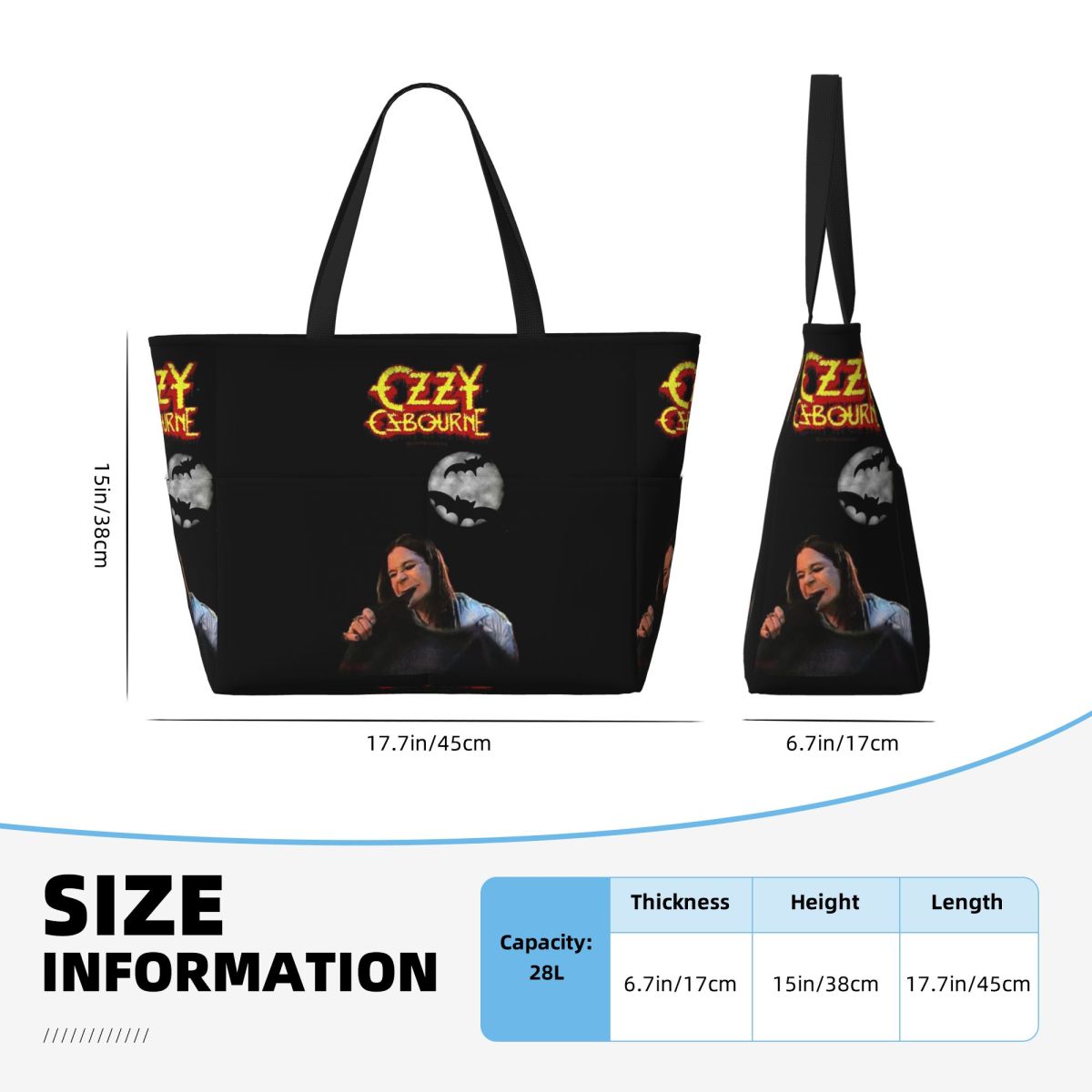 Ozzy Osbourne Merch Beach Tote - Yoga Fitness Merch recensione e prezzo