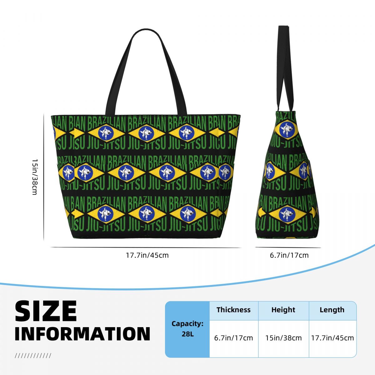Borsa tote da spiaggia brasili - Yoga Fitness Jiu Jitsu recensione e prezzo