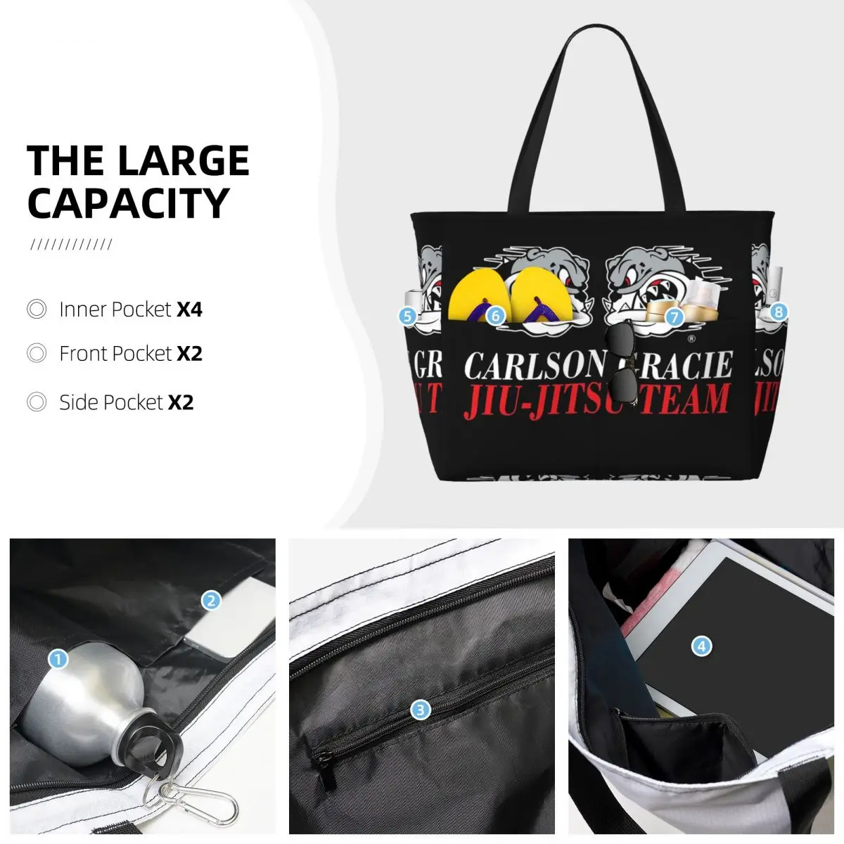 Borsa da spiaggia con logo Car - Yoga Fitness Jiu Jitsu recensione e prezzo