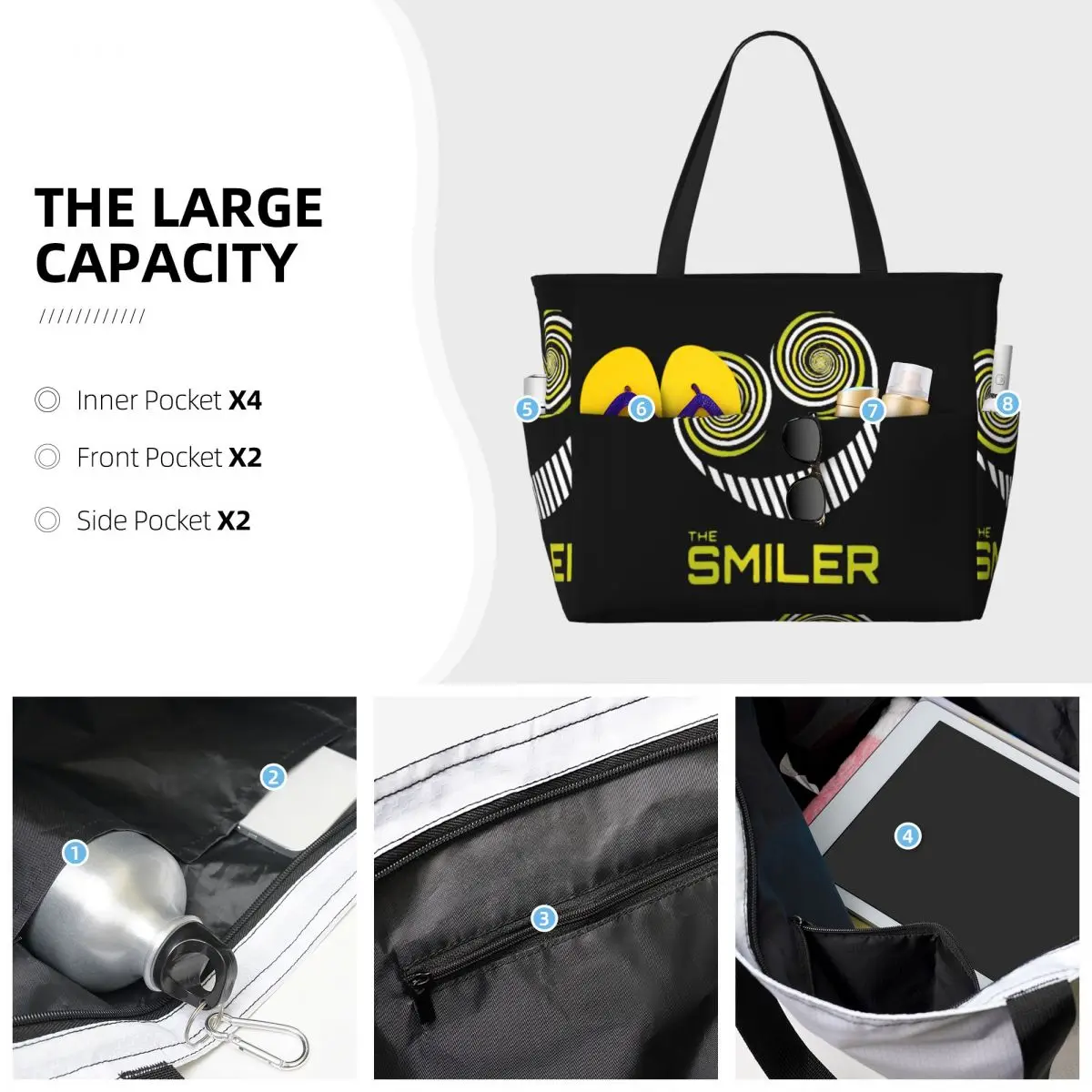 Borsa tote sportiva The Smiler - Yoga Fitness Merch recensione e prezzo