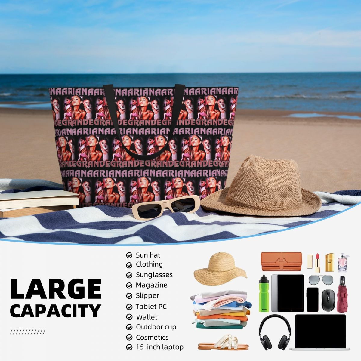 Borsa da spiaggia Ariana Grand - Yoga Fitness Merch recensione e prezzo